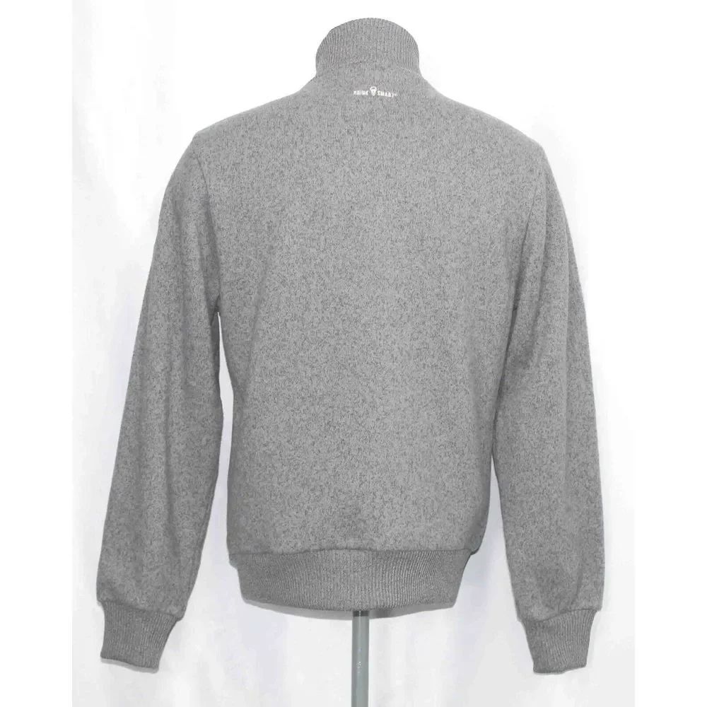 North Face Gray L/S‎ Full-Zip Fleece Jacket Jim Beam Embroidered Mens Size M